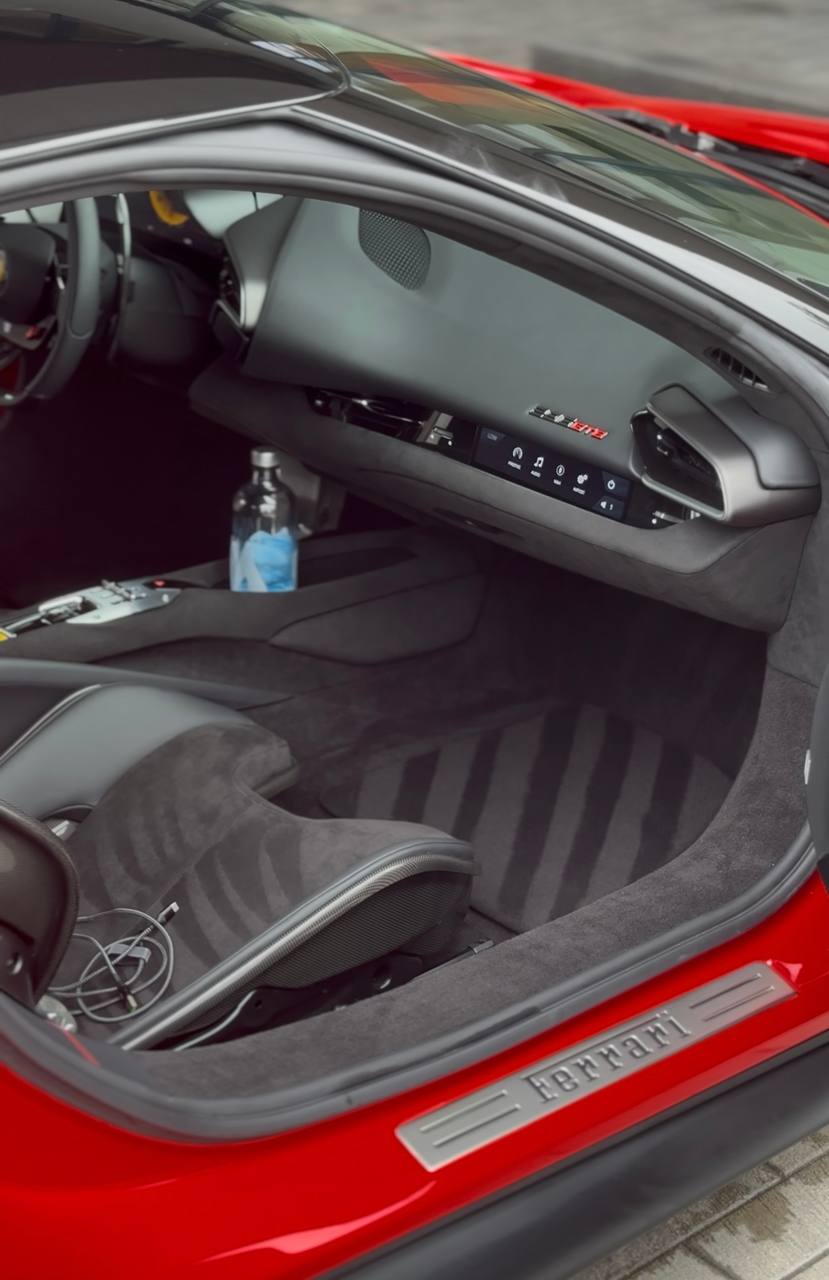 Clean exotic car interior after detailing